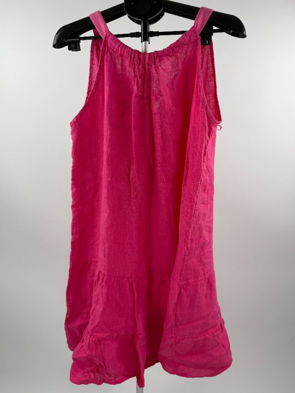 Bellambra Pink Linen Tie Back Dress XL Made In Italy